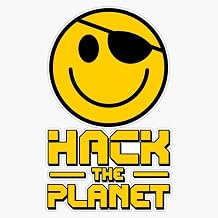 Leyland Designs Hack The Planet Bumper Sticker Window Water Bottle Decal 5""