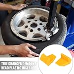 uxcell-4pcs-Tire-Changer-Tool-Accessories-Tire-Changer-Plastic-Insert-Tire-Changers-Clamp-Covers-Protectors-Short-Style-Yellow
