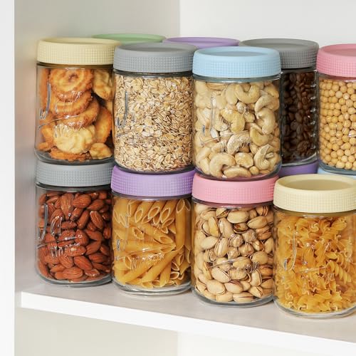 Xyptorix 4-Pack 16oz Overnight Oats Containers with Airtight Lids - Glass Mason Jars with Measurement Marks for Yogurt, Meal Prep & Chia Pudding, Stackable & Leakproof by Xyptorix - Used condition - Image 7