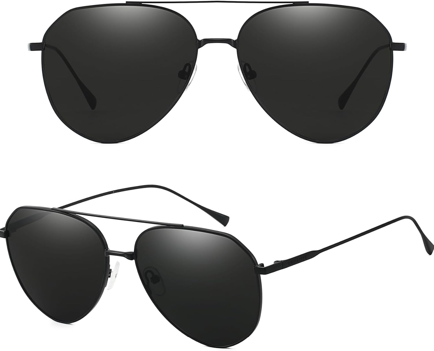 Fashion Oversized Aviator Sunglasses for Women & Men, UV 400 Protection Ultra Lightweight Metal Pilot Sun Glasses