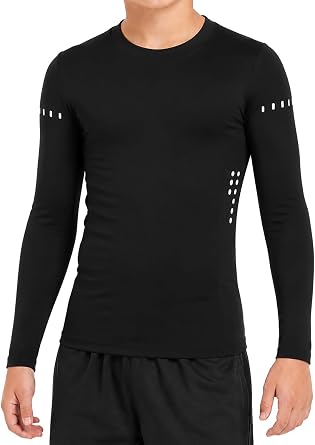 Boys Long Sleeve T Shirt Breathable Quick-Drying Compression Shirt