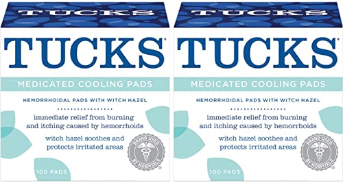 Image of Tucks Medicated Cooling Pads 100 Pads Per Pack (Pack of 2)
