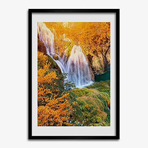 Tableau peinture photo Tulup 50x70 cm avec cadre en bois premium et finition moderne haut de gamme
