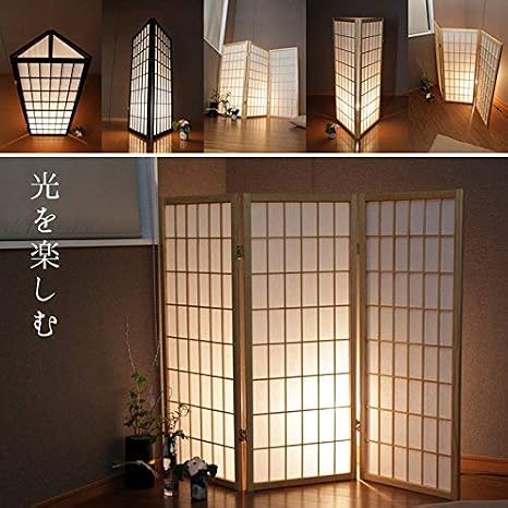 Japanese Style Screen, 3-gang 105, Shoji Screen, Natural