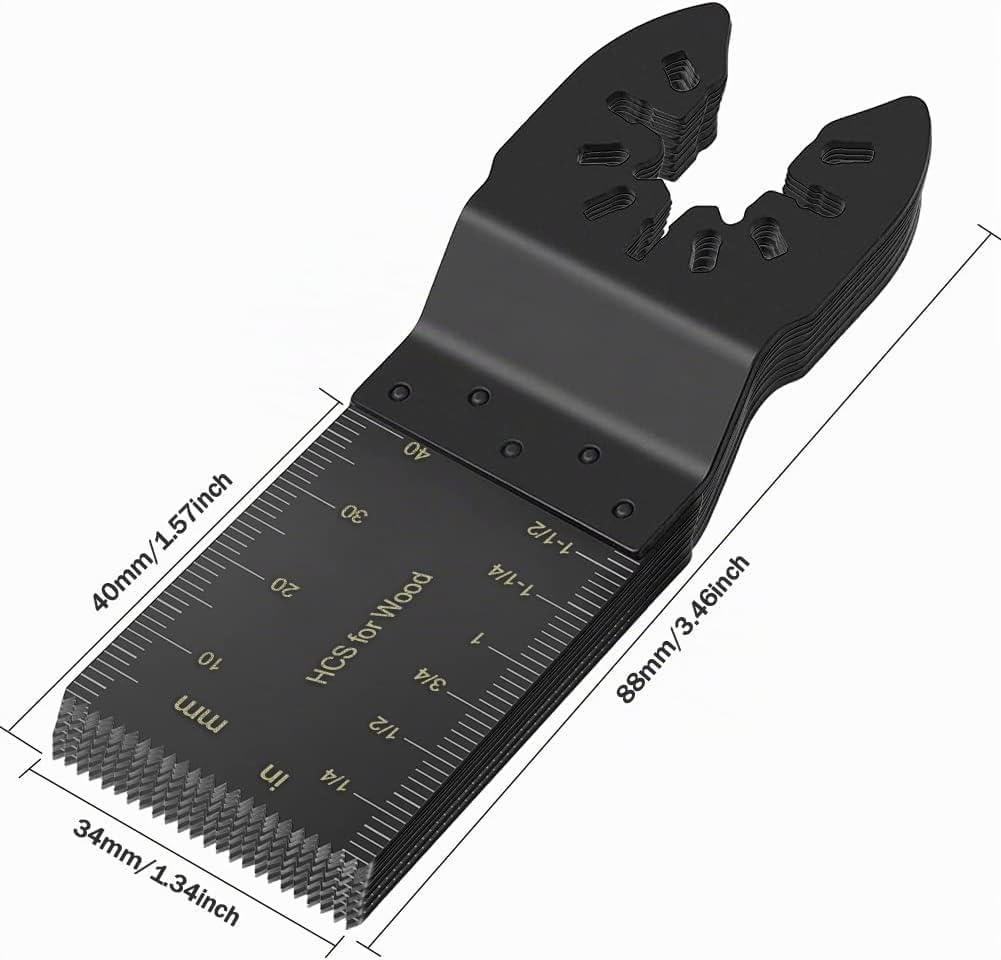 Set di 100 lame per sega multitool multifunzione, accessori oscillanti, con sgancio rapido, compatibile con multimaster Makita Einhell Bosch Dewalt Milwaukee Parkside e molto altro ancora