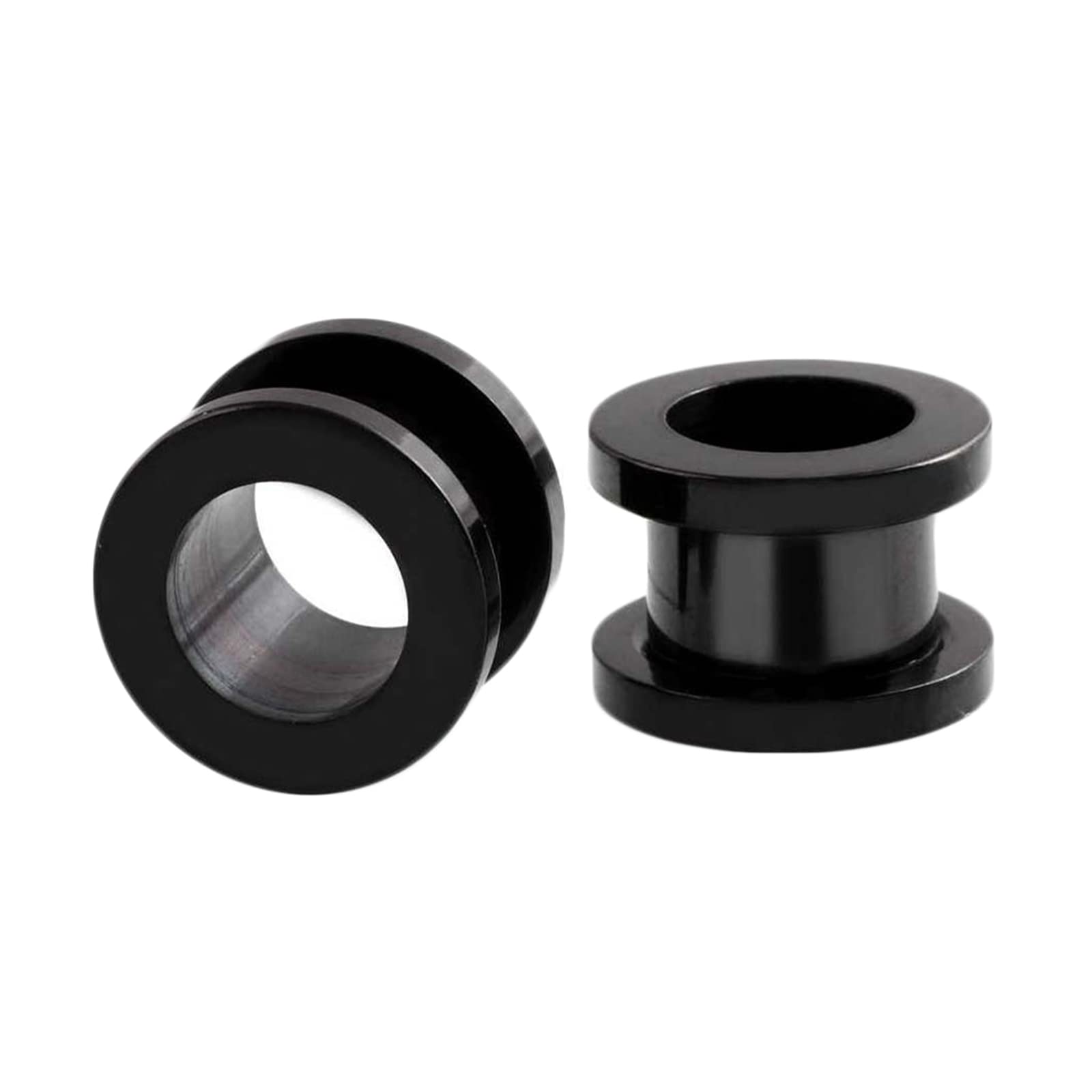 Epinki Biżuteria do piercingu, 2 sztuki kolczyków tunelowych 1,6 – 30 mm, kolczyki do obręczy, zestaw rozpychaczy ze stali nierdzewnej, czarne kolczyki do ciała