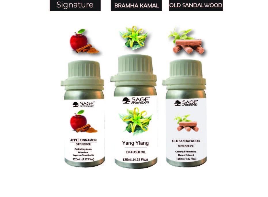 Image of Sage Apothecary Ylang Ylang Diffuser Oil Natural Aromatherapy Oil for Sleep and Relaxation - 125 ml