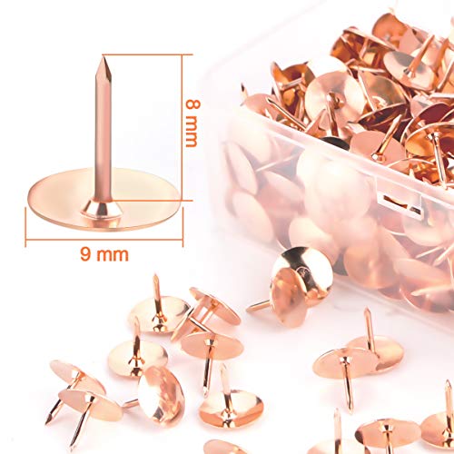Buy Yalis Thumb Tacks 300 count Rose Gold Tacks 3 8 inch Steel 