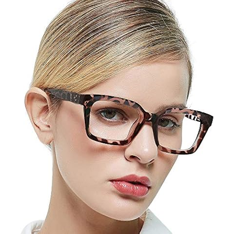 OCCI CHIARI Fashion Womens Reading Glasses 1.5+ Funky Ladies Readers Magnifying Reading Glasses for Women Rectangle Glasses Spring Hinge (Brown Tortoiseshell,150) Cover