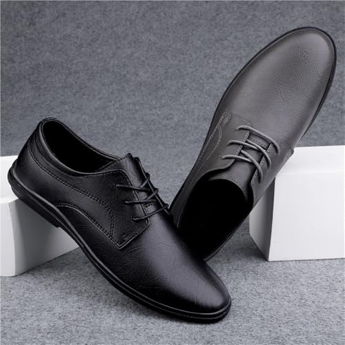 Soft Bottom Casual Shoes Classic Work Office Business Dress Men's Leather Lace Up Lightweight and Comfortable for Formal Everyday Wear4