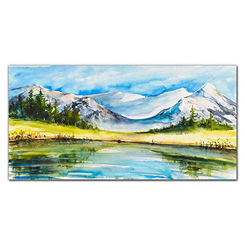 Image sur Toile Paysage de Montagne pour Créer un Salon Style Chalet Moderne