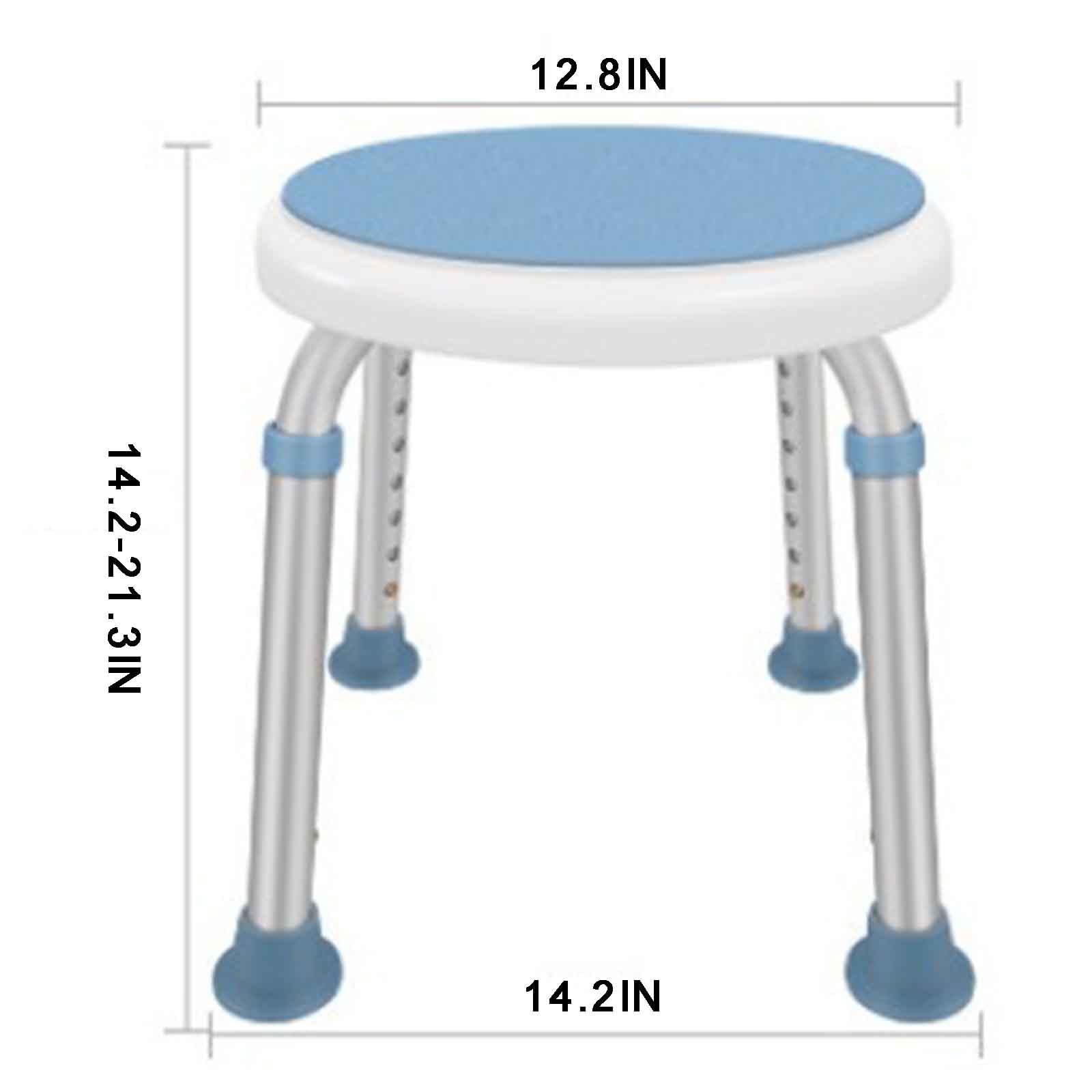 Simple Taburete, Asiento de baño Banco de Ducha con Respaldo, Silla de Ducha Ajustable Altura, Banco de Ducha Seguridad baño Taburete bañera Asiento para Ancianos,Stool