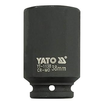 Yato YT-1138 Deep Impact Socket 3/4inch X38mm|Impact Socket Wrench Adaptor|Power Tools|Home Tools|Industrial tools|Mechanical Tools|Automotive|CrMo SCM-440|CrV50BV30|Black Phosphated|Cold Forged