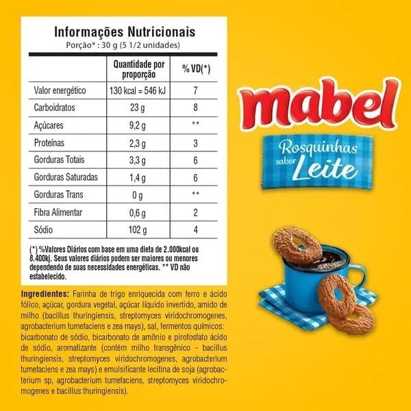 Miniatura 2 de Mabel - Rosquinhas de Leite - Galletas de donas de leche de Brasil - 10.58 oz, 18.75 libras (paquete de 1)