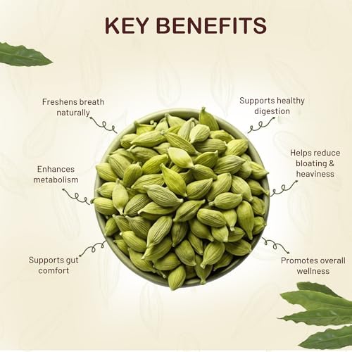 Image of Minar Premium Green Cardamom Whole 100gm - Pure and Natural (7nm Bold) Green Elaichi for Cooking, Chai, Sweets and Desserts Rich in Fresh Aromatic Flavor and Fragrance Hari Elaichi Pods
