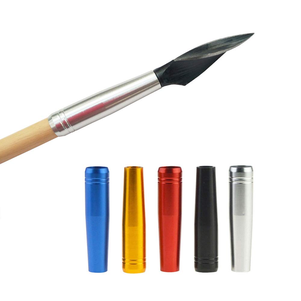 Inserti Per Frecce Da Tiro Con L'Arco - Set 12 Pezzi In Alluminio Per Frecce 8mm Legno/Bamb&ugrave;