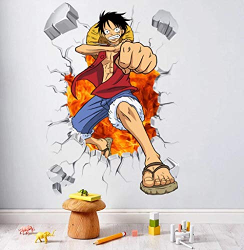 Ziruixiong One Piece Luffy Creative Stickers Muraux Sticker Mural Adapté À La Chambre Des Jeunes Grande Décoration Murale Japonais Manga Dessin Animé...