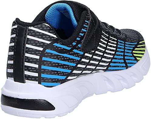 Skechers Boy's Flex-Glow Elite Sneaker, Black/Blue/Lime, 10 Toddler | Image 3