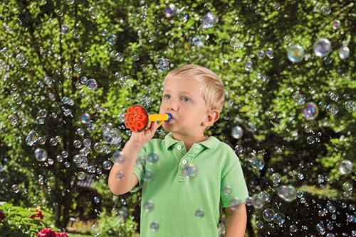PUSTEFIX Multi-Bubble-Trompete I 250 ml Seifenblasenwasser I Bunte Bubbles Made in Germany I Seifenblasen Spielzeug für Kindergeburtstag, Hochzeit & als Gastgeschenk I Spaß für Kinder & Erwachsene