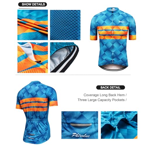 Image of Cycling Kits for Men Cycling Jersey Set Uniform Clothes Bike Bicycle Shirt+3D Gel Pad Cushion Bibs Shorts