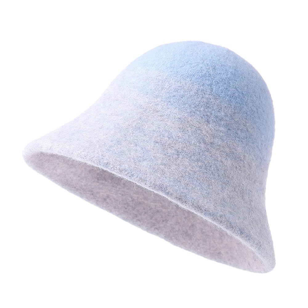 Chapeau de pêcheur chic en laine bleu élégant style 2025