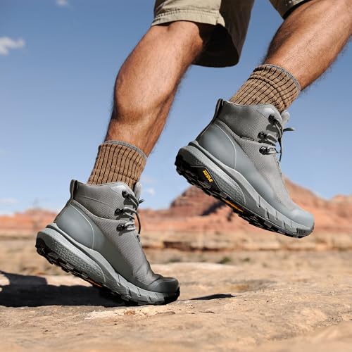 Image of NORTIV 8 Men's Mid Waterproof Hiking Outdoor Lightweight Breathable Trekking Camping Mountaineering HydroTrek Shoes