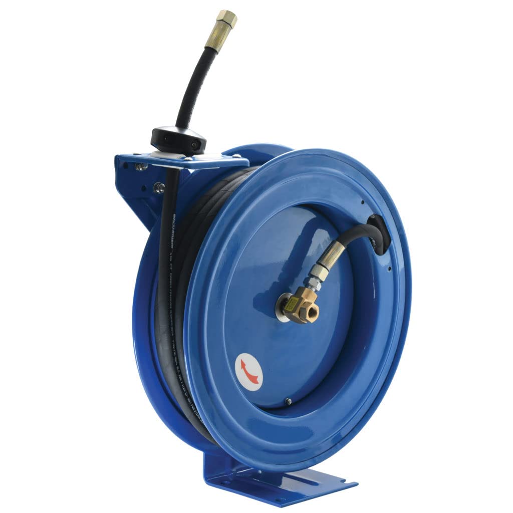 Zephyr Heavy-Duty Auto-Retractable High Pressure Washer Hose Reel - Blue | Pressure Washer Hose Reel 6MMX15MTR Heavy Duty-image-26