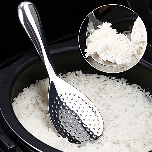 Cuillère de service à riz en acier inoxydable anti-adhésive pour fête, dîner, cuisine, restaurant – vue 8