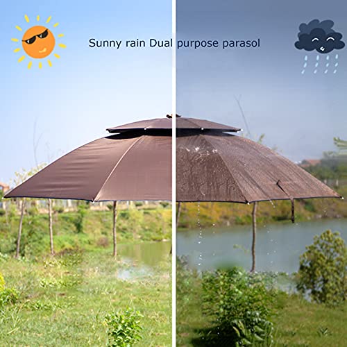 Parasol de playa portátil de 2.2m con pegamento negro de alta protección 6