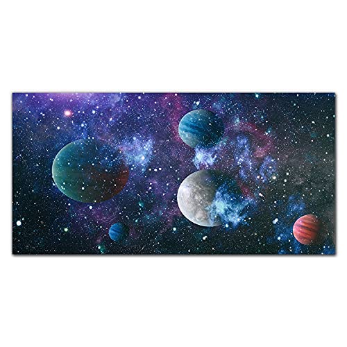 Impression sur verre acrylique haut de gamme 100x50 cm décor galaxie moderne