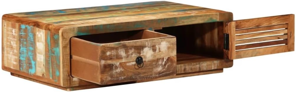 vidaXL Coffee Table 35.0x21.7x11.4 Solid Wood Reclaimed
