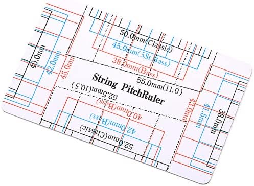 Alnicov Guitar String Action Gauge Ruler String Pitch Ruler Card Luthier Tool for String Instruments