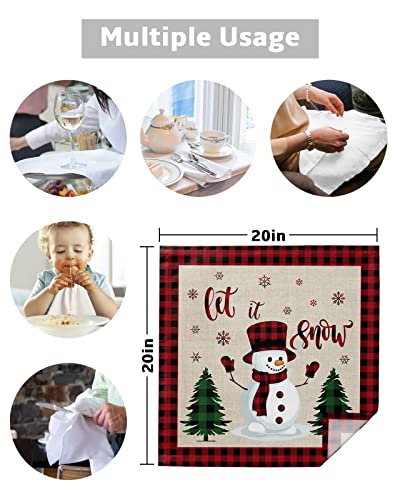 Servilletas de tela navideñas set 4 50.8x50.8 cm miniatura 5