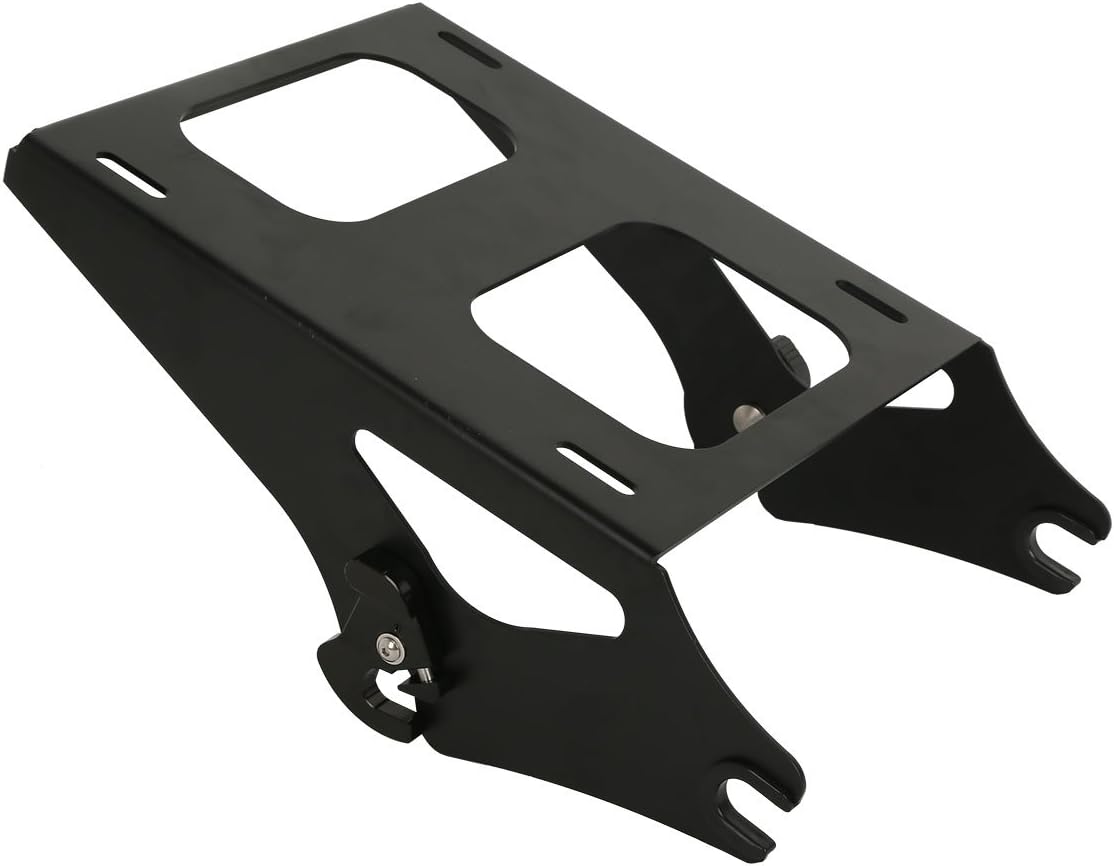 Vivid Black King Tour Luggage Trunk Backrest Detachable Two Up Mounting Bracket Fit for 2014-2025 Harley Touring Road Street Special Electra Glide Road King