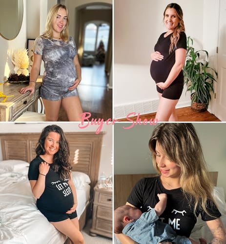 image for Ekouaer Maternity Pajamas Nursing Pjs for Breastfeeding Sleepwear Post