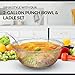 Heavyweight Plastic Punch Bowl with Ladle | 8 Quart Clear 2 Gallon Punch Plastic Bowls | Punch Set of Bowl and 5 oz. Ladle | Embroidered Punch Bowl with Serving Ladle for Parties