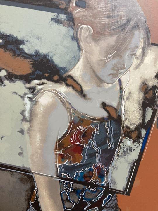 Amazon.co.jp: 真作保証柏本龍太「Sheis She Was」リトグラフ 美人画