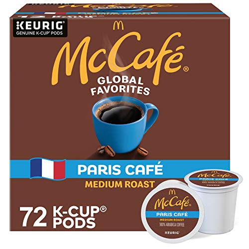 Image of McCafe Paris Cafe, Single Serve Coffee Keurig K-Cup Pods, Medium Roast Coffee, 72 Count
