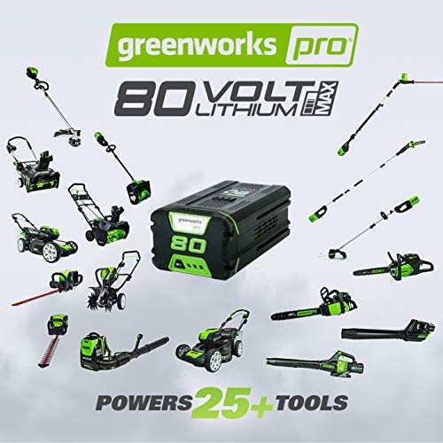 Greenworks Pro 18-Inch 80V Cordless Chainsaw, 2Ah Battery and Charger Included GCS80420