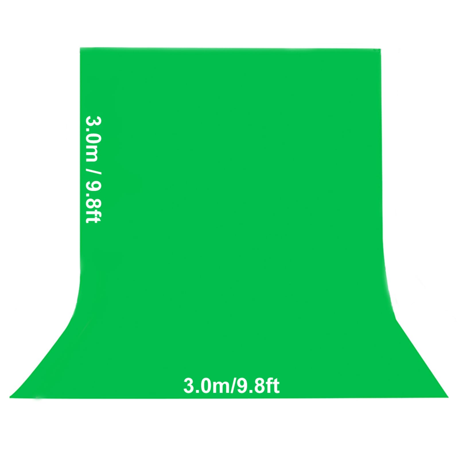 Greenscreen Hintergrund 3x3 M – Chromakey Stoff Für Foto, Video, Streaming – Dickes Polyester, Lichtundurchlässig