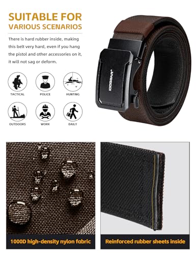 Image of IDOGEAR SPORTS Quick-Adjust Tactical Ratchet Belt | Heavy-Duty 1000D Nylon for EDC, CCW & Duty Use
