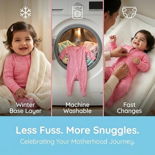 Image of The Mom Store Baby Zipper Romper for Boys and Girls Combos | Cotton | Soft and Comfortable Infant Bodysuit | Trendy Stylish Sleepsuit Nightsuit for Newborn Baby | Printed | Unisex Sleep Wear