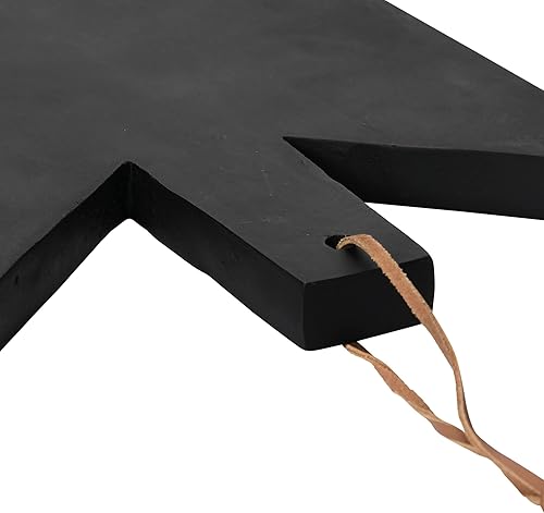 Miniatura 3 de Main + Mesa Tabla de cortar de madera geométrica con lazo de cuero