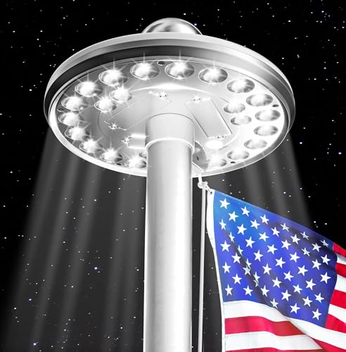 Solar Post Light Accessory – 26 LED Disc Topper,...