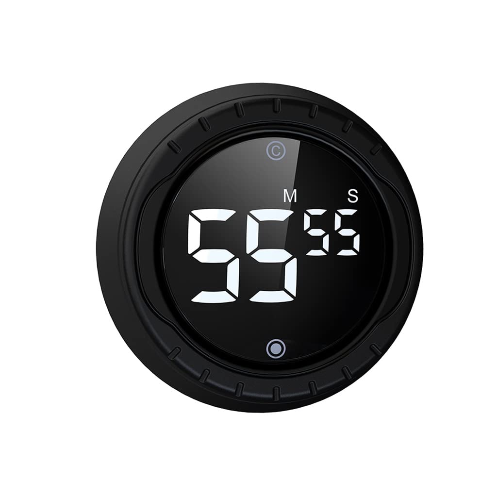 FDEFIRTFG Timer, Kitchen Timer Magnetic Countdown LED Digital Stopwatch Alarm Clock Gadgets(Argento)
