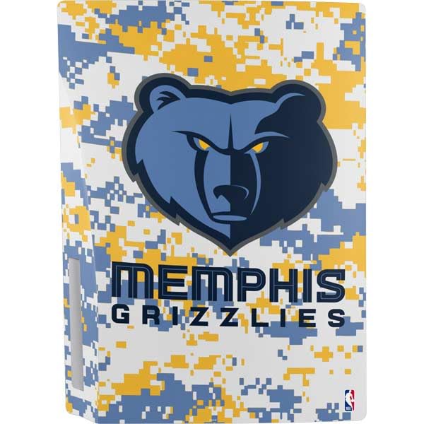 Skinit Decal Gaming Skin Compatible with PS5 Bundle - Officially Licensed NBA Memphis Grizzlies Digi Camo Design