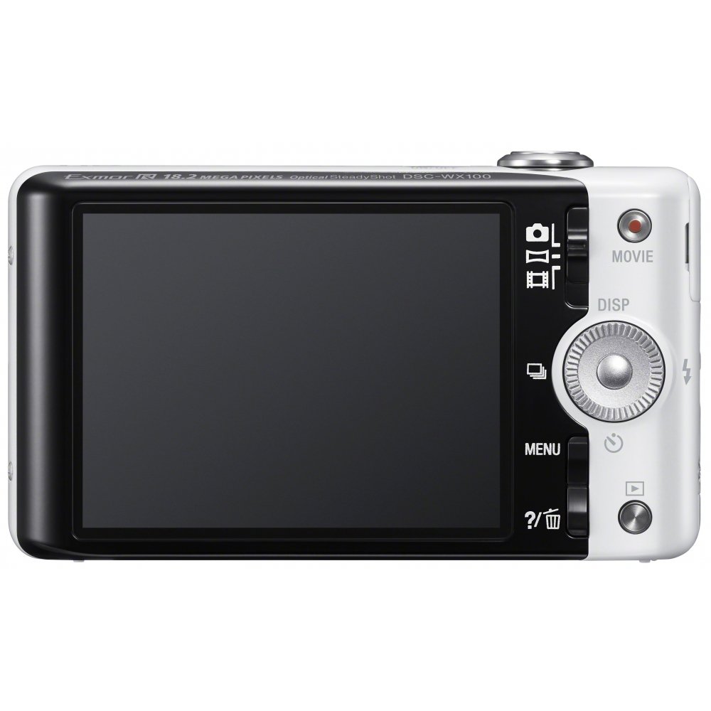 Sony WX100 High Zoom CMOS Sensor Camera - White (18.2MP, 10x