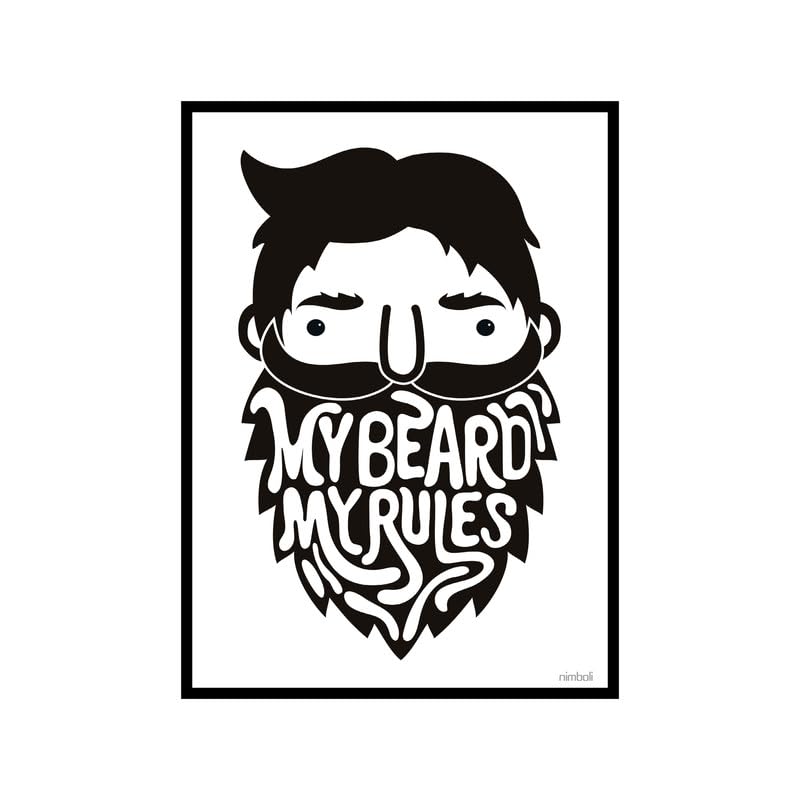 Synthetic Wooden Photo Frames with Wall Mount Hook|My Beard My Rules | & | Synthetic Wooden Photo Frames with Wall Mount Hook| Just Be Cool