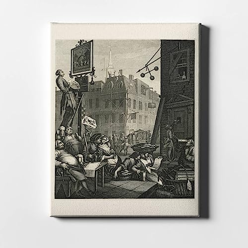 Toile murale William Hogarth Beer Street impression giclée XL déco salon vintage