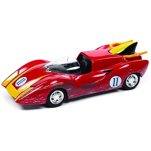 Johnny Lightning Captain Terror's Car #11 Red (Raced Version) Speed Racer (1967) TV Series Pop Culture 2022 Release 4 1/64 Diecast Model Car